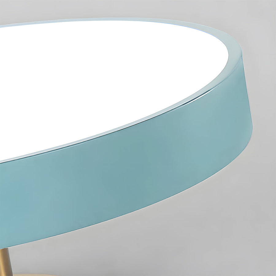 Circular LED Semi Flush Mount Ceiling Light for Bedroom-Lighting > Ceiling Lights-casanuva-casanuva