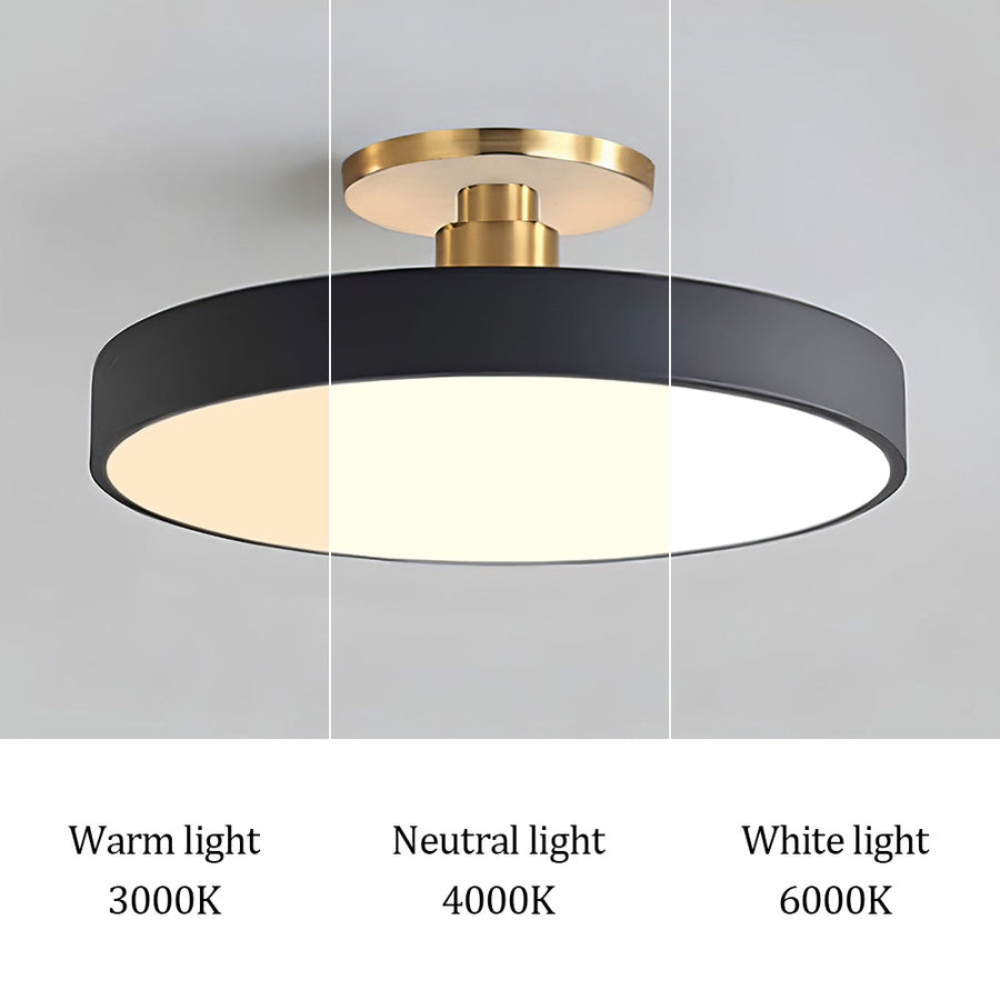 Circular LED Semi Flush Mount Ceiling Light for Bedroom-Lighting > Ceiling Lights-casanuva-casanuva
