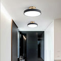 Circular LED Semi Flush Mount Ceiling Light for Bedroom-Lighting > Ceiling Lights-casanuva-Black-D50cm*H13cm-36W-White Light-casanuva