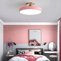 Circular LED Semi Flush Mount Ceiling Light for Bedroom-Lighting > Ceiling Lights-casanuva-Pink-D50cm*H13cm-36W-White Light-casanuva