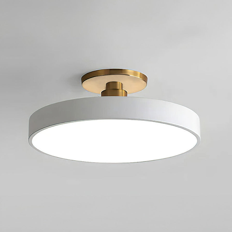 Circular LED Semi Flush Mount Ceiling Light for Bedroom-Lighting > Ceiling Lights-casanuva-White-D30cm*H13cm-16W-White Light-casanuva