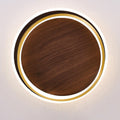 Circular Walnut Grain LED Flush Mount Ceiling Light-Lighting > Ceiling Lights-casanuva-casanuva