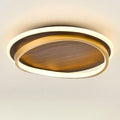 Circular Walnut Grain LED Flush Mount Ceiling Light-Lighting > Ceiling Lights-casanuva-casanuva