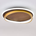 Circular Walnut Grain LED Flush Mount Ceiling Light-Lighting > Ceiling Lights-casanuva-casanuva