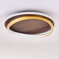 Circular Walnut Grain LED Flush Mount Ceiling Light-Lighting > Ceiling Lights-casanuva-casanuva
