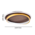 Circular Walnut Grain LED Flush Mount Ceiling Light-Lighting > Ceiling Lights-casanuva-casanuva