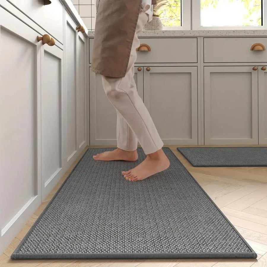 Classic Kitchen Mat Set of Two-Kitchen & Dining > Kitchen Mats-casanuva-Dark Gray-casanuva