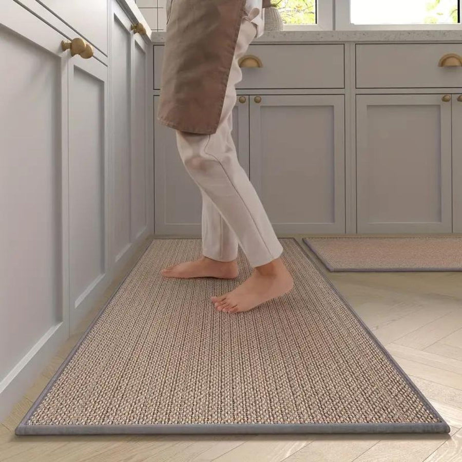 Classic Kitchen Mat Set of Two-Kitchen & Dining > Kitchen Mats-casanuva-Gray-casanuva