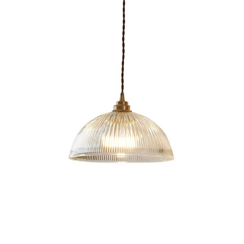 Clear Glass Dome Pendant Light 1-Light Fixture-Lighting > Pendant Lights-casanuva-casanuva