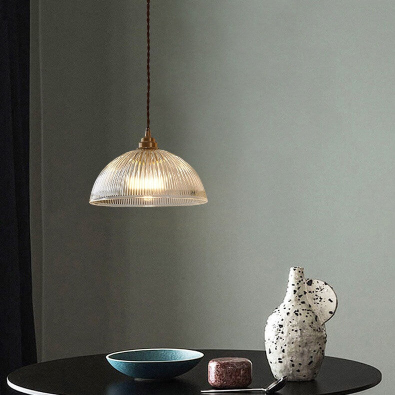Clear Glass Dome Pendant Light 1-Light Fixture-Lighting > Pendant Lights-casanuva-9.84"/25CM-100V-120V-casanuva