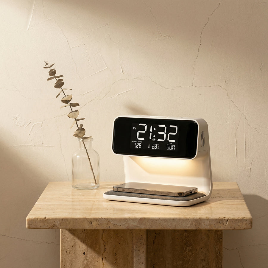 Clear LCD Alarm Clock with Dimmer Function-Home Decor > Clocks-casanuva-casanuva