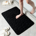 Cobblestone Embossed Versatile Mat-Bedding & Bath > Bath Mats-casanuva-Black-16"x24"-casanuva