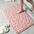 Cobblestone Embossed Versatile Mat-Bedding & Bath > Bath Mats-casanuva-Pink-16"x24"-casanuva