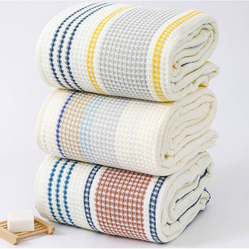 Colorblock Striped Cotton Bath Towel-Bedding & Bath > Bath Towels-casanuva-casanuva