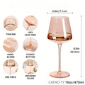 Colored Crystal Wine Glasses for Special Occasions-Kitchen & Dining > Tableware-casanuva-casanuva