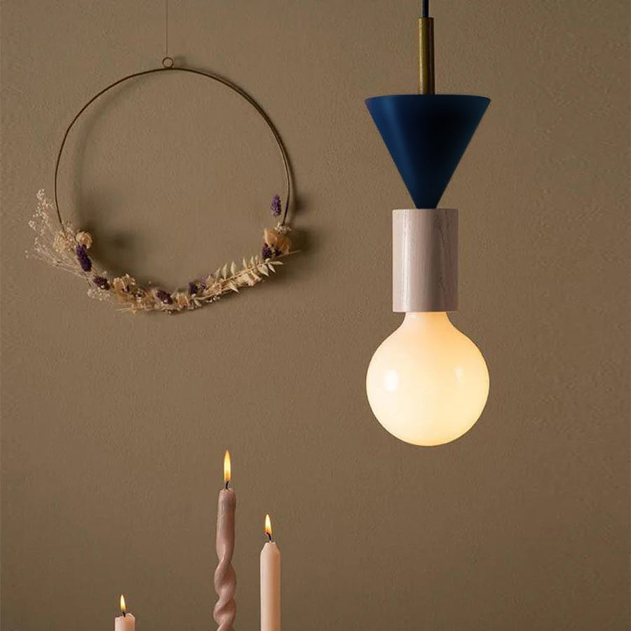 Colored Wood Blocks Pendant Light-Lighting > Pendant Lights-casanuva-casanuva
