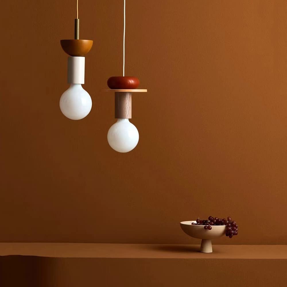 Colored Wood Blocks Pendant Light-Lighting > Pendant Lights-casanuva-E 12*36cm-casanuva
