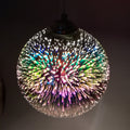Colorful 3D Fireworks Glass Pendant Light 1-Light Dome Design-Lighting > Pendant Lights-casanuva-9.84''-Gold-220V-240V-casanuva