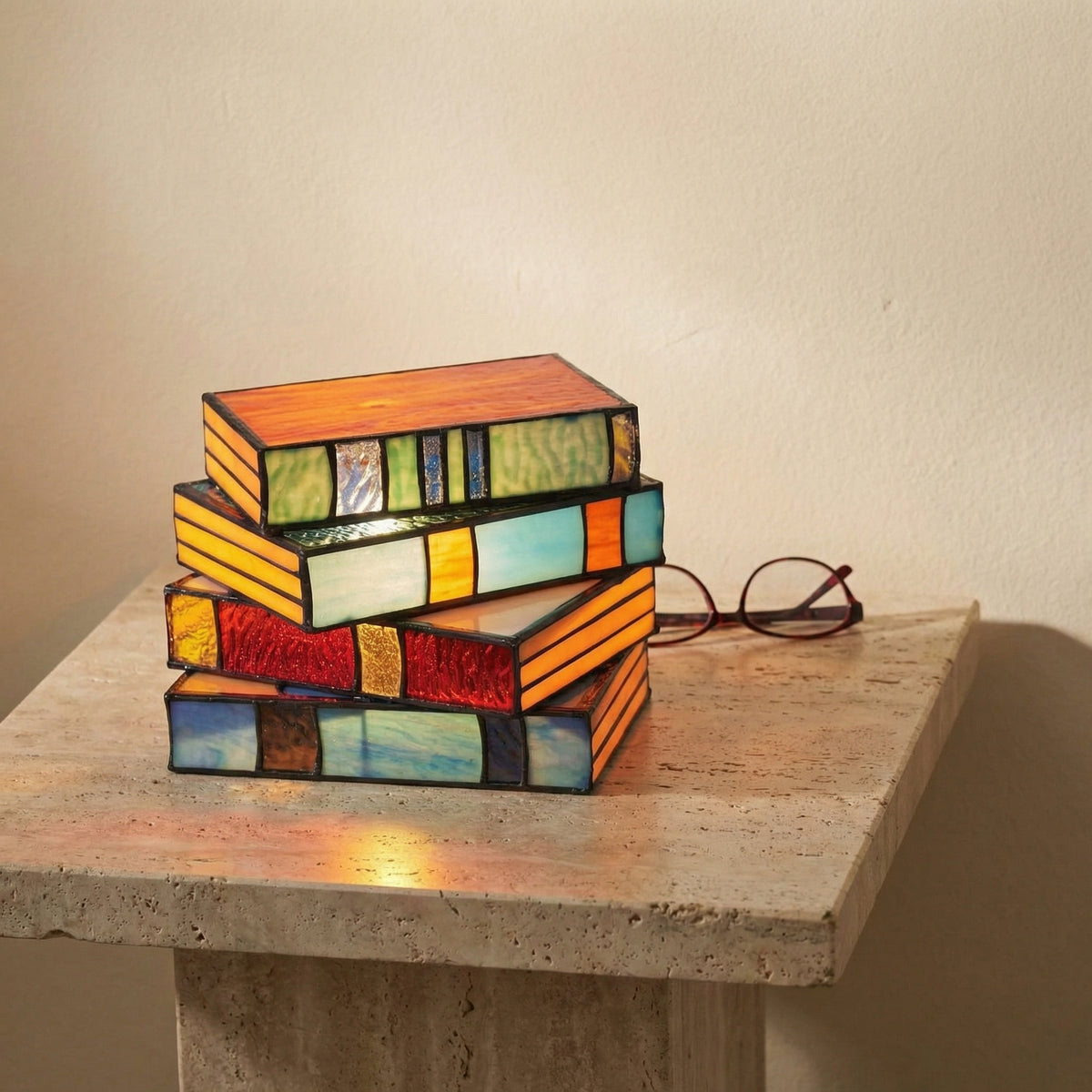 Colorful Book-Shaped Table Lamp-Lighting > Table Lamps-casanuva-casanuva