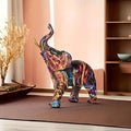 Colorful Elephant Sculpture in Resin Art-Home Decor > Sculptures & Figurines-casanuva-casanuva