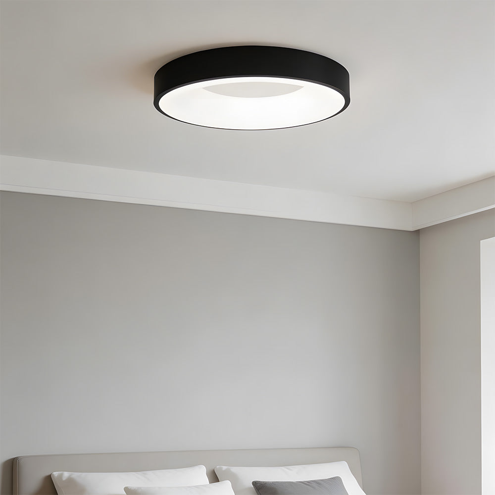 Colorful LED Ceiling Light Simple Design-Lighting > Ceiling Lights-casanuva-Black-D30*H5CM-White Light-casanuva