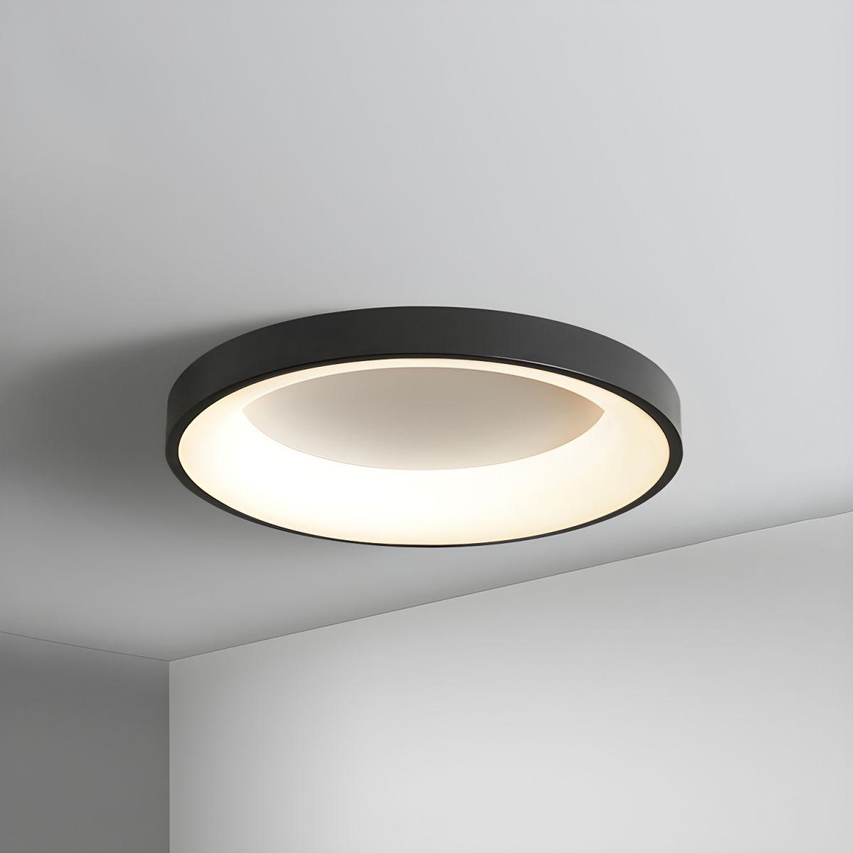 Colorful LED Ceiling Light Simple Design-Lighting > Ceiling Lights-casanuva-Black-D40*H5CM-Warm Light-casanuva