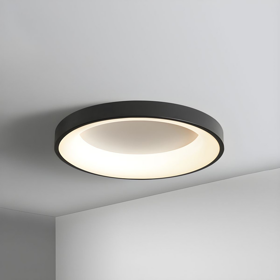 Colorful LED Ceiling Light Simple Design-Lighting > Ceiling Lights-casanuva-Black-D40*H5CM-Warm Light-casanuva