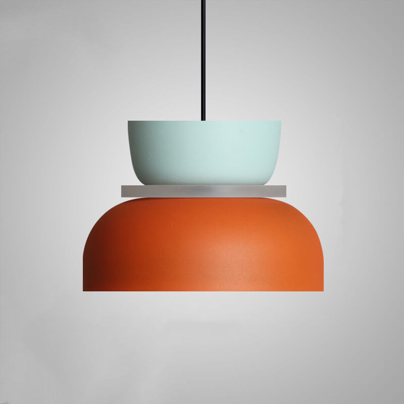 Colorful LED Pendant Light-Lighting > Pendant Lights-casanuva-Large-Cyan&Orange-100V-120V-casanuva
