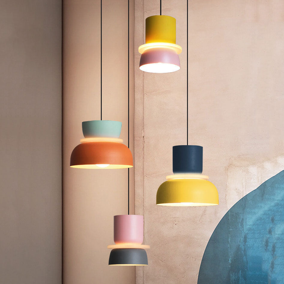 Colorful LED Pendant Light-Lighting > Pendant Lights-casanuva-Small-Yellow&Pink-220V-240V-casanuva