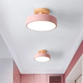 Colorful LED Semi-flush Ceiling Light-Lighting > Ceiling Lights-casanuva-Pink-D18*H10CM-White Light-casanuva