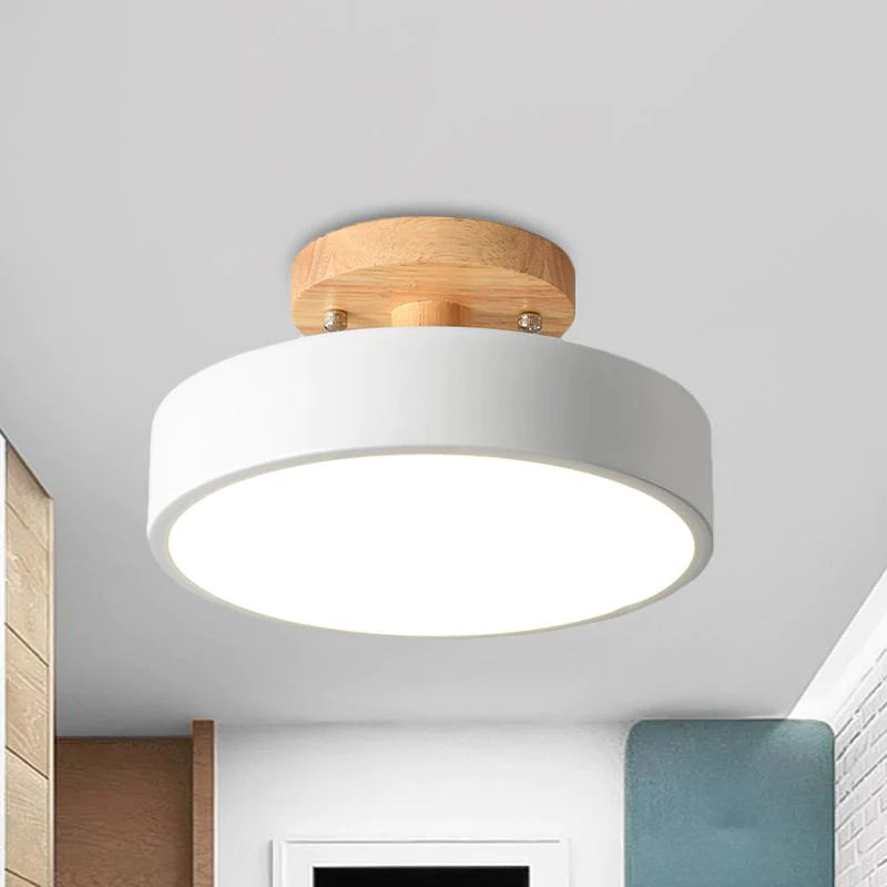 Colorful LED Semi-flush Ceiling Light-Lighting > Ceiling Lights-casanuva-White-D18*H10CM-Neutral Light-casanuva