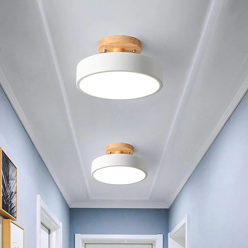 Colorful LED Semi-flush Ceiling Light-Lighting > Ceiling Lights-casanuva-White-D18*H10CM-White Light-casanuva