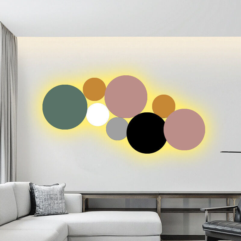 Colorful Round Iron LED Wall Sconce Lamp-Lighting > Wall Lights-casanuva-casanuva