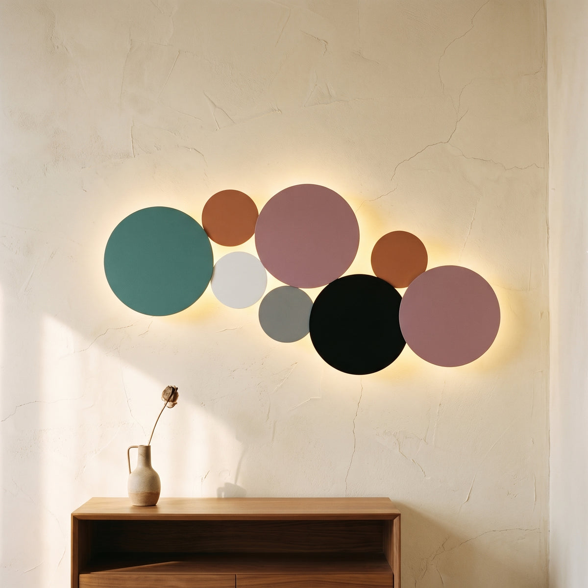 Colorful Round Iron LED Wall Sconce Lamp-Lighting > Wall Lights-casanuva-casanuva