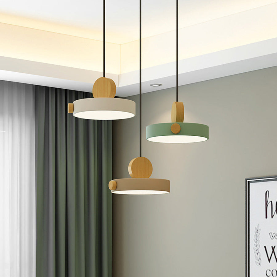 Colorful Wood LED Pendant Light-Lighting > Pendant Lights-casanuva-casanuva