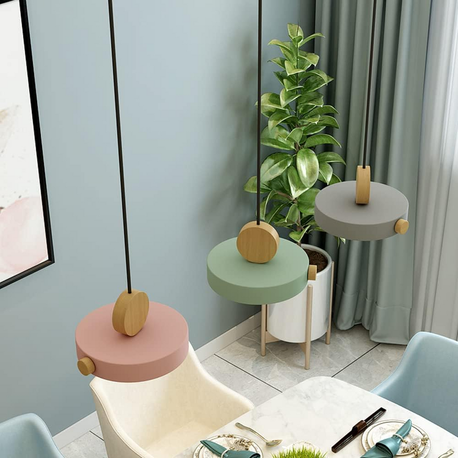 Colorful Wood LED Pendant Light-Lighting > Pendant Lights-casanuva-casanuva