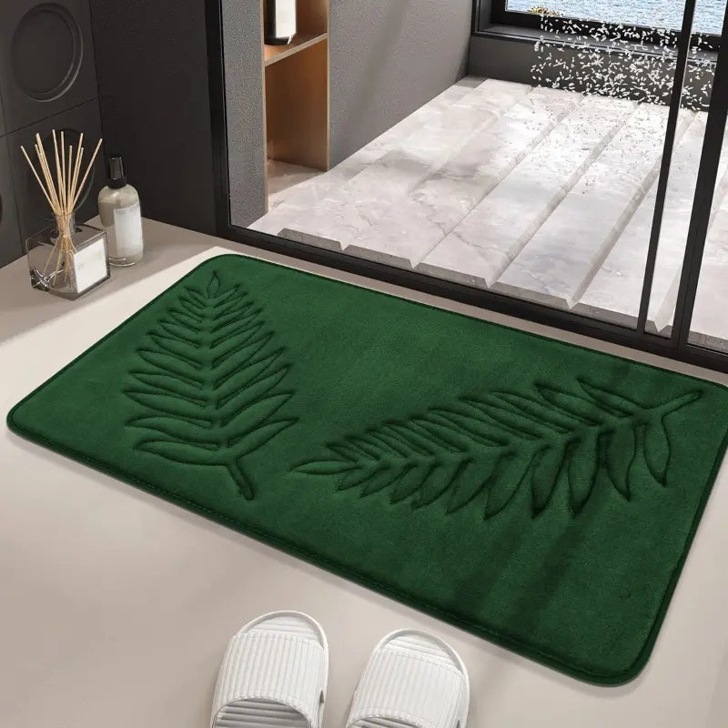 Comfort Bath Mat Set 2 Piece Lush Leaf Design-Bedding & Bath > Bath Mats-casanuva-casanuva