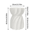 Concrete Side Table Lightweight Hourglass Design Indoor Outdoor Sturdy-Furniture > Side Tables-casanuva-casanuva