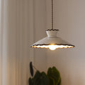 Cone Shaped Ceramic and Iron Pendant Light for Bedroom and Living Room-Lighting > Pendant Lights-casanuva-Large-100V-120V-casanuva