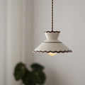 Cone Shaped Ceramic and Iron Pendant Light for Bedroom and Living Room-Lighting > Pendant Lights-casanuva-Small-100V-120V-casanuva