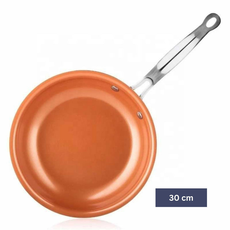 Copper Cooking Pan with Even Heat Distribution for Precision Frying-Kitchen & Dining > Cookware-casanuva-30 cm-casanuva