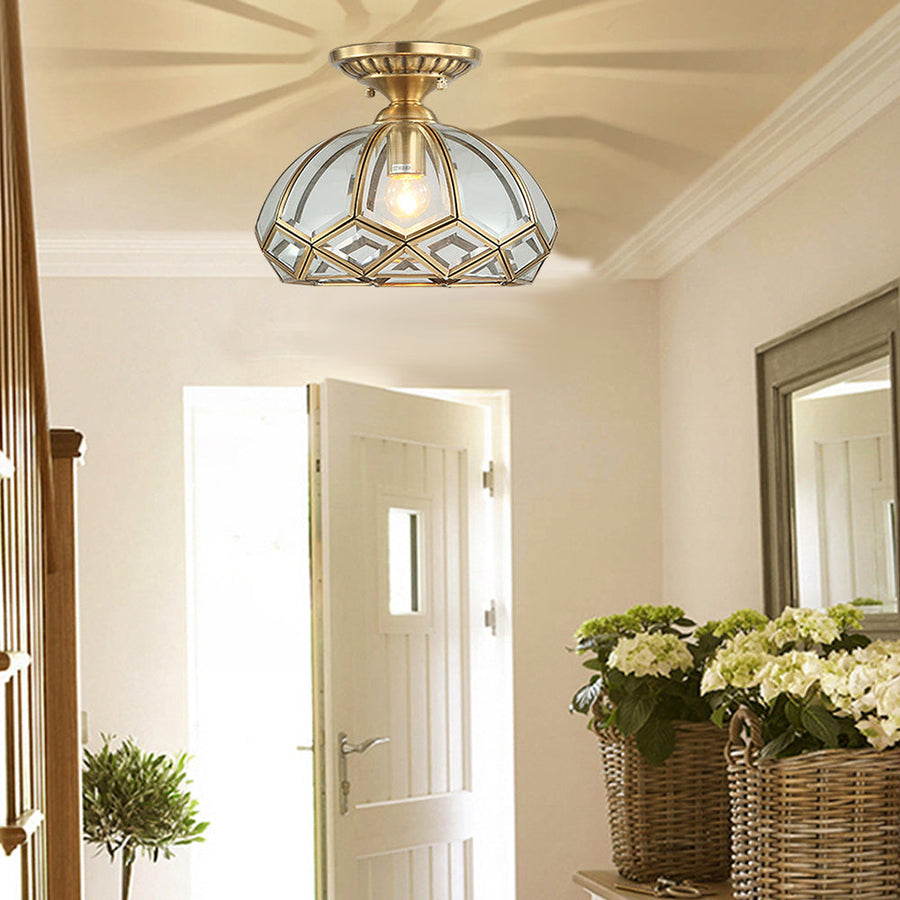 Copper Geometry Ceiling Light Fixture-Lighting > Ceiling Lights-casanuva-casanuva