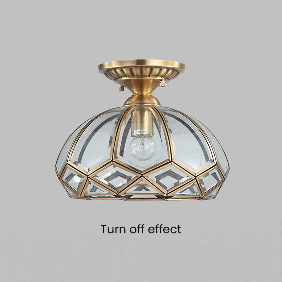Copper Geometry Ceiling Light Fixture-Lighting > Ceiling Lights-casanuva-casanuva