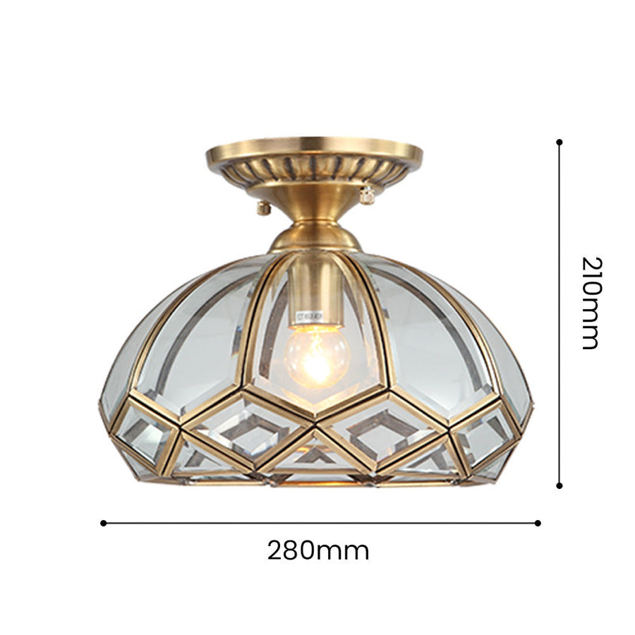 Copper Geometry Ceiling Light Fixture-Lighting > Ceiling Lights-casanuva-casanuva