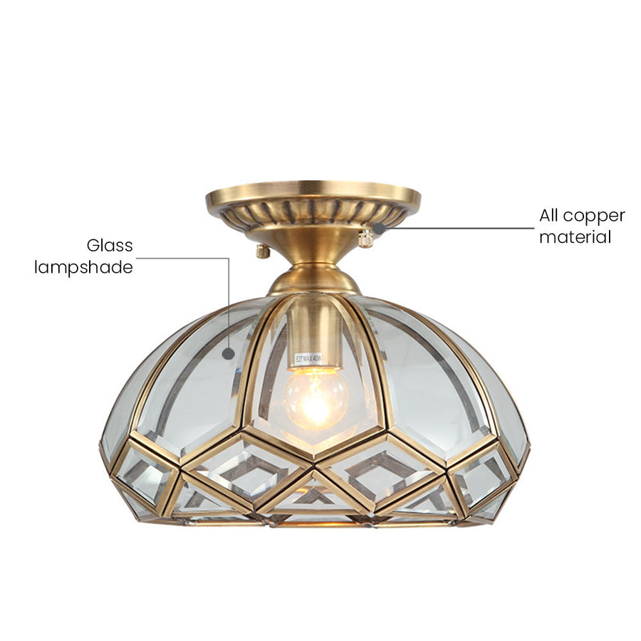 Copper Geometry Ceiling Light Fixture-Lighting > Ceiling Lights-casanuva-casanuva