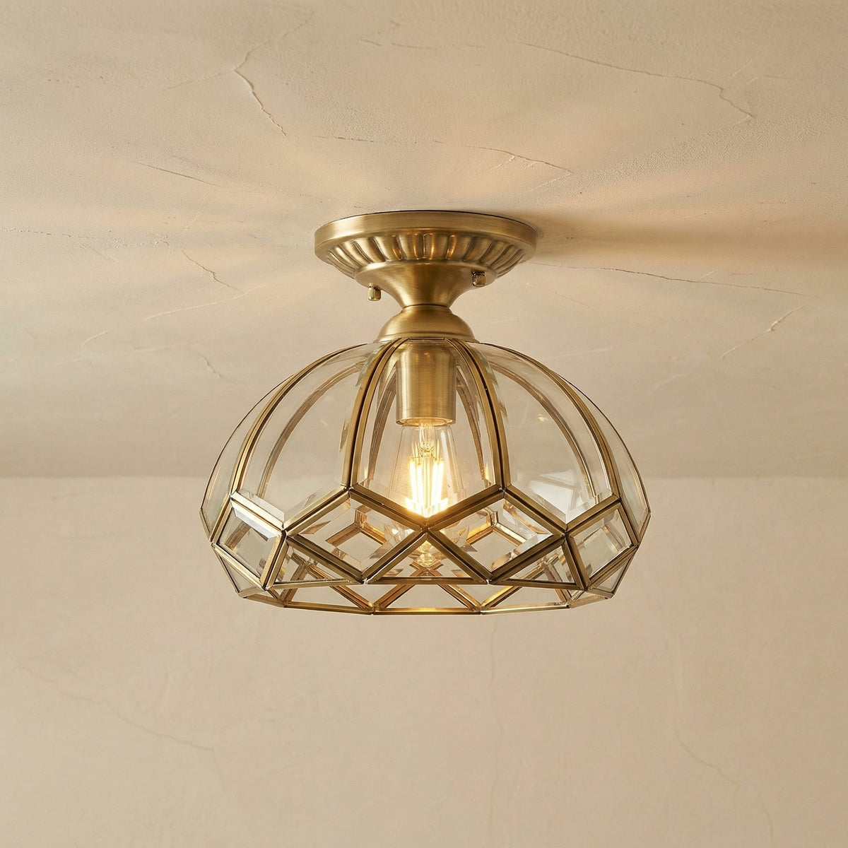 Copper Geometry Ceiling Light Fixture-Lighting > Ceiling Lights-casanuva-casanuva