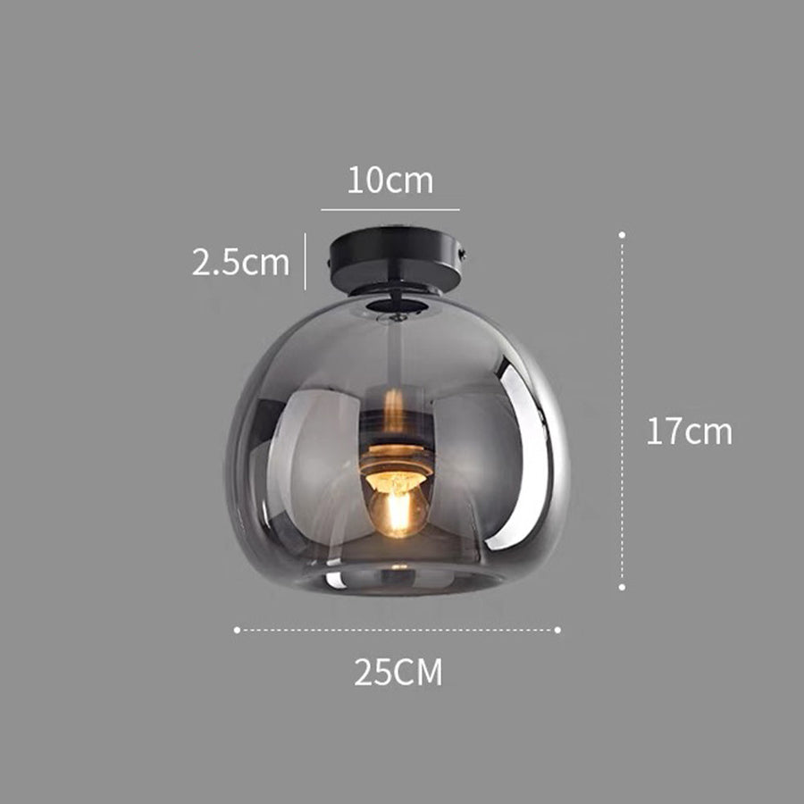 Copper Glass Pendant Light Retro Modern Ceiling Fixture-Lighting > Pendant Lights-casanuva-casanuva