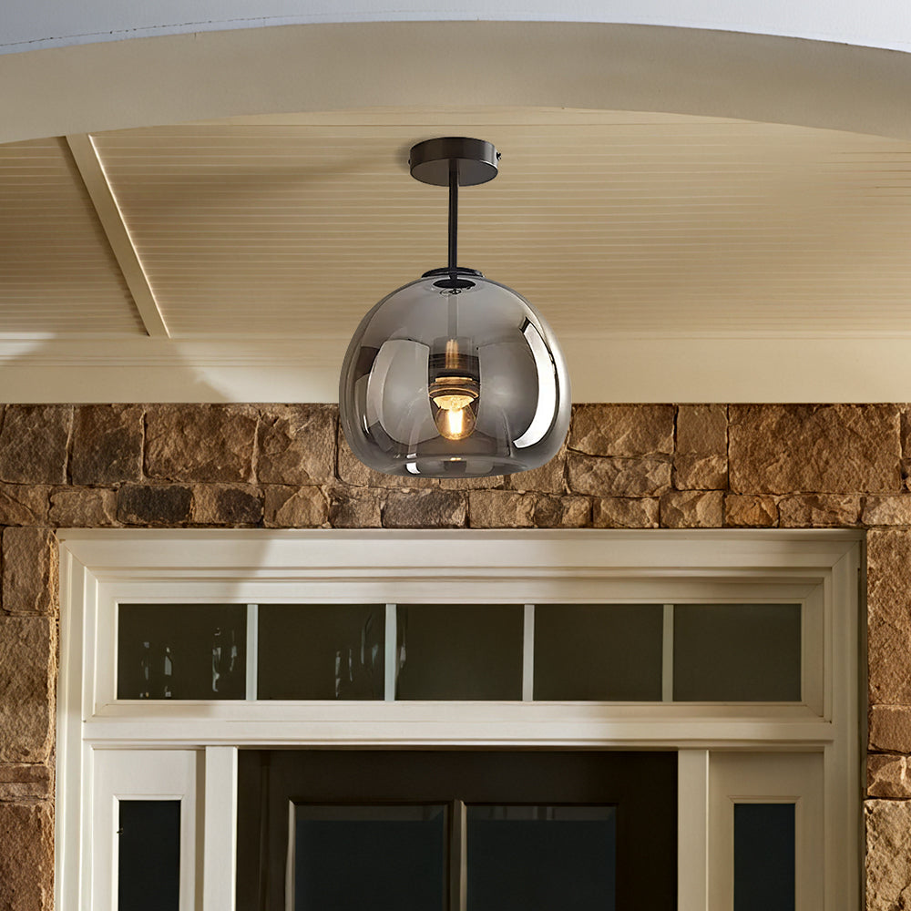 Copper Glass Pendant Light Retro Modern Ceiling Fixture-Lighting > Pendant Lights-casanuva-casanuva