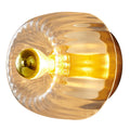 Copper Glass Sun Shape Flush Mount Light 1-Light Dual Purpose-Lighting > Ceiling Lights-casanuva-casanuva