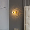 Copper Glass Sun Shape Flush Mount Light 1-Light Dual Purpose-Lighting > Ceiling Lights-casanuva-casanuva